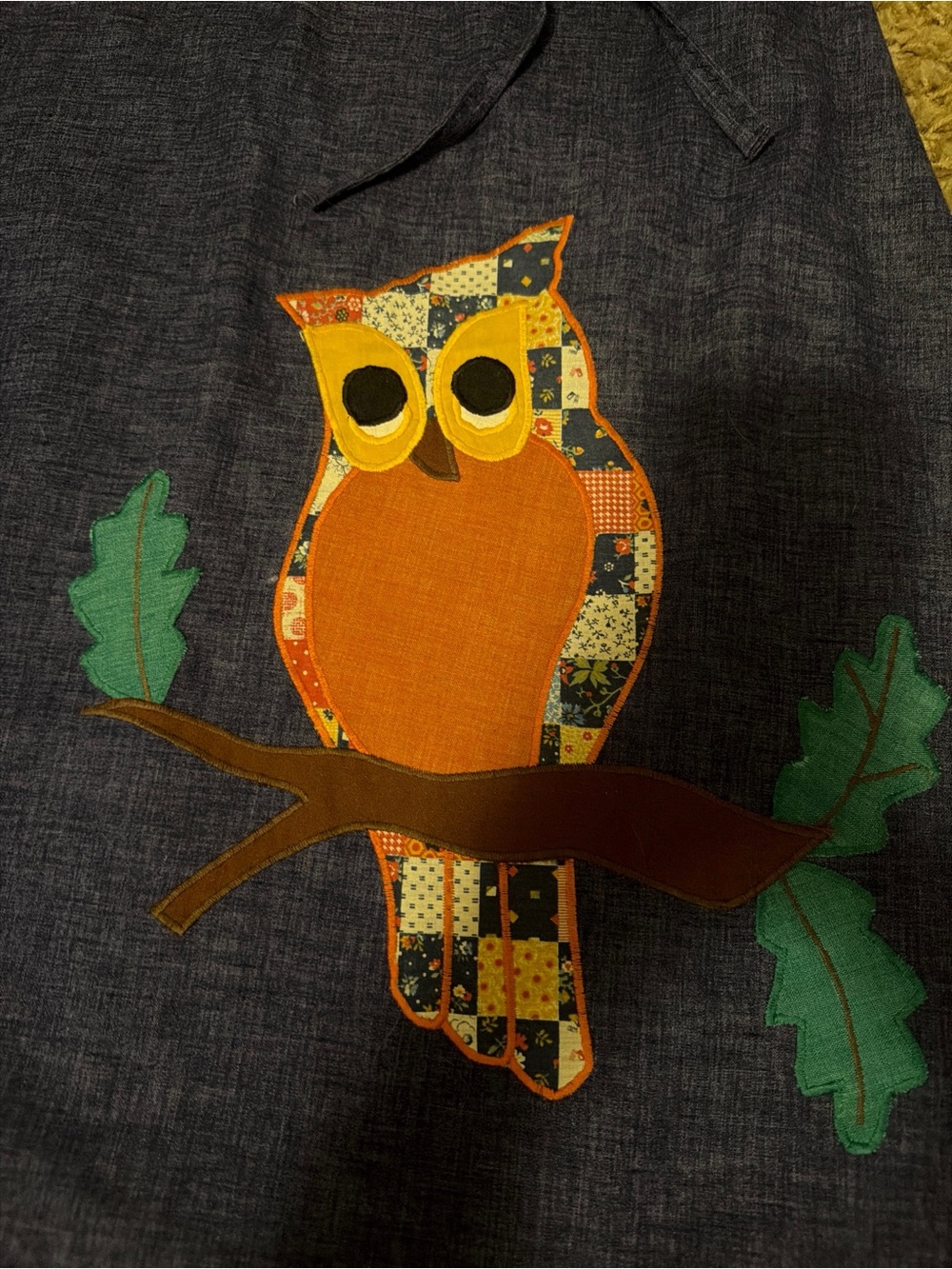 The Pond Vintage 2-in-1 Reversible Owl & Gingham Wrap Skirt Fall Festive - Picture 2 of 8